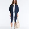 Veste en sergé avec bande latérale Veste en sergé avec bande latérale