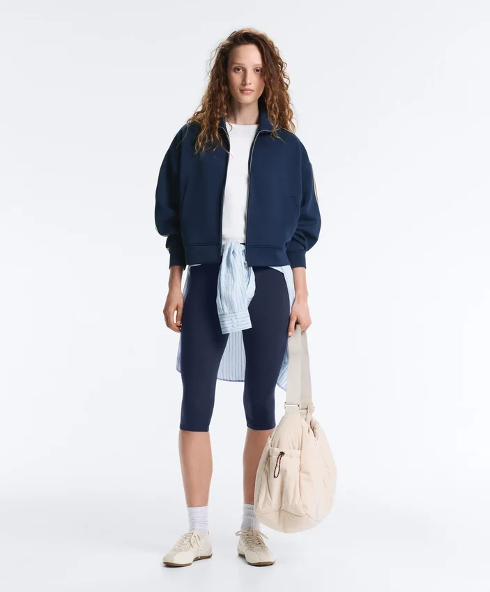 Veste en sergé avec bande latérale Veste en sergé avec bande latérale