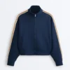 Veste en sergé avec bande latérale Veste en sergé avec bande latérale