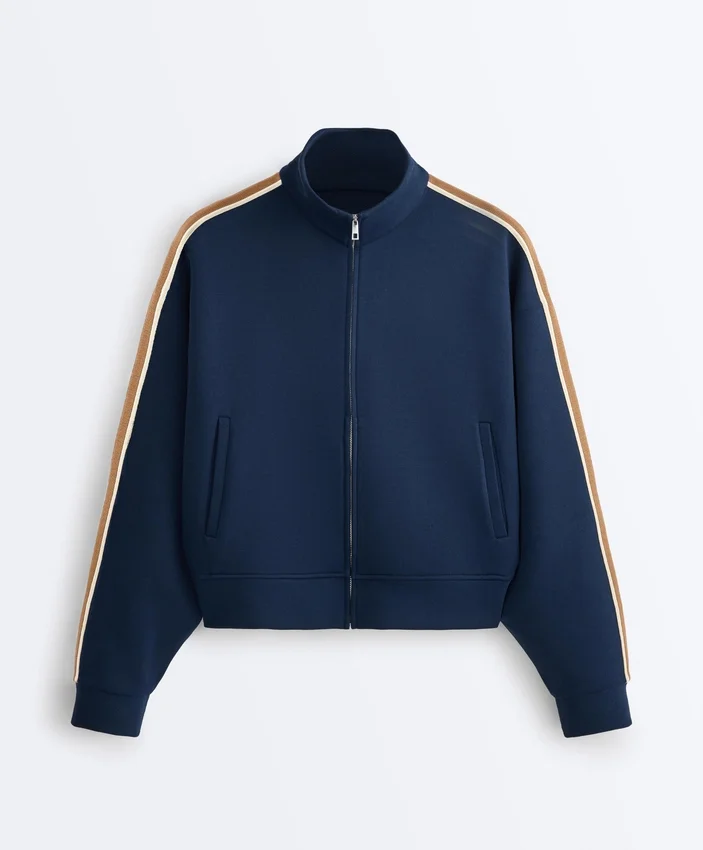 Veste en sergé avec bande latérale Veste en sergé avec bande latérale