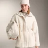 Veste en simili-peaux lainées à taille ajustable Veste en simili-peaux lainées à taille ajustable