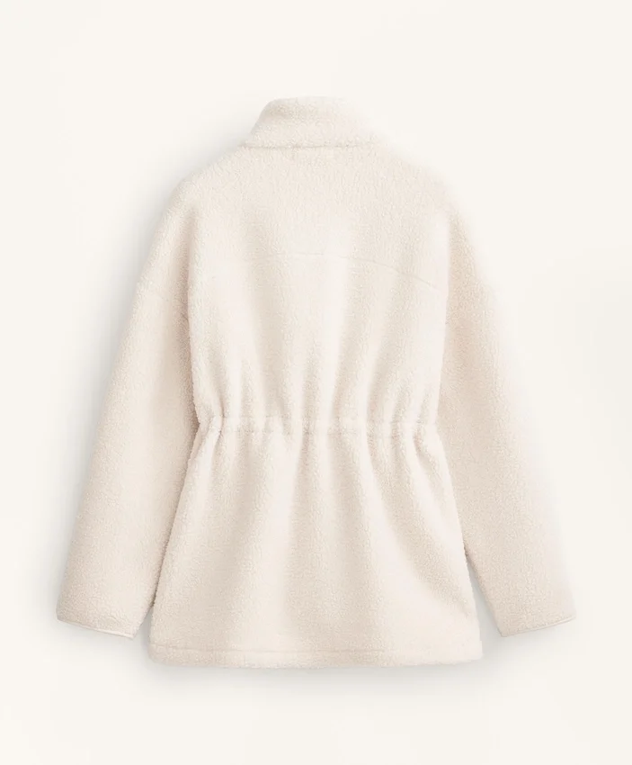 Veste en simili-peaux lainées à taille ajustable Veste en simili-peaux lainées à taille ajustable