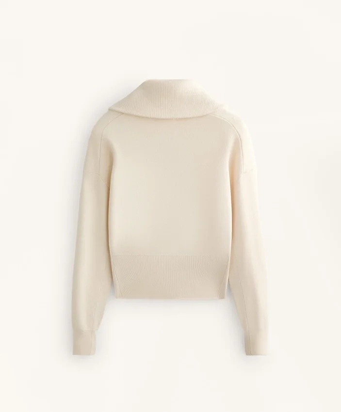 Veste en tricot avec fermeture éclair contrastée Veste en tricot avec fermeture éclair contrastée