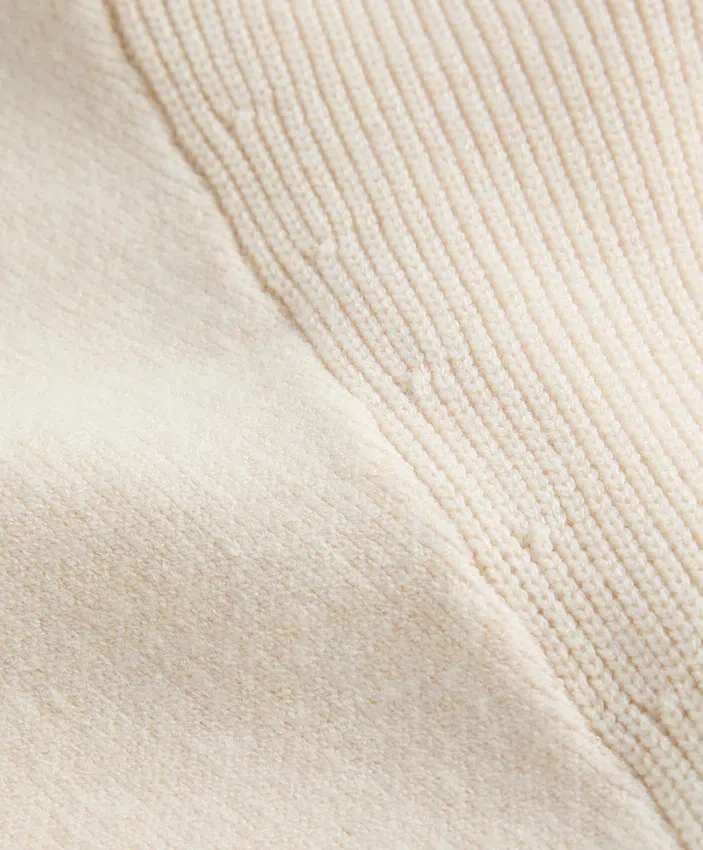 Veste en tricot avec fermeture éclair contrastée Veste en tricot avec fermeture éclair contrastée