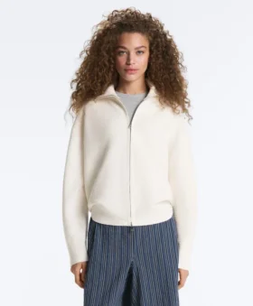 Veste en tricot à col montant