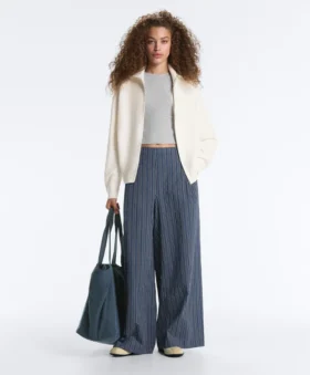 Veste en tricot à col montant