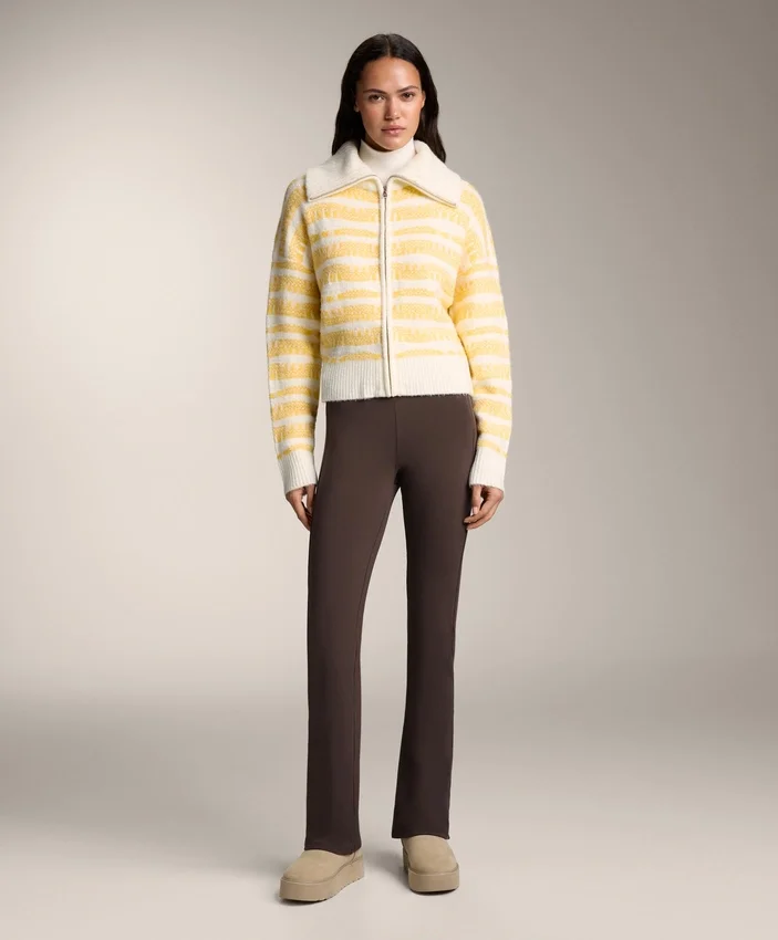 Veste en tricot jacquard rayé Veste en tricot jacquard rayé