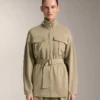 Veste longue au toucher Soft Touch en modal avec ceinture Veste longue au toucher Soft Touch en modal avec ceinture