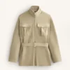 Veste longue au toucher Soft Touch en modal avec ceinture Veste longue au toucher Soft Touch en modal avec ceinture