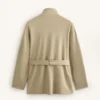 Veste longue au toucher Soft Touch en modal avec ceinture Veste longue au toucher Soft Touch en modal avec ceinture