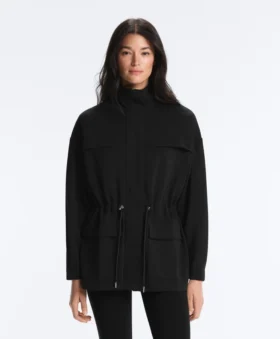Veste longue avec poches en modal et au toucher Soft Touch