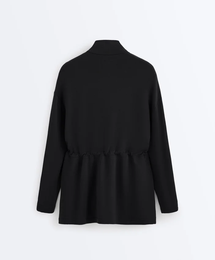 Veste longue avec poches en modal et au toucher Soft Touch Veste longue avec poches en modal et au toucher Soft Touch