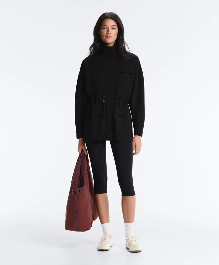 Veste longue avec poches en modal et au toucher Soft Touch Veste longue avec poches en modal et au toucher Soft Touch