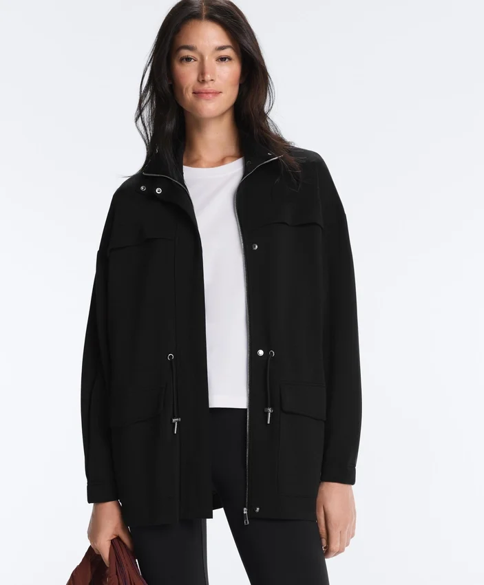 Veste longue avec poches en modal et au toucher Soft Touch Veste longue avec poches en modal et au toucher Soft Touch