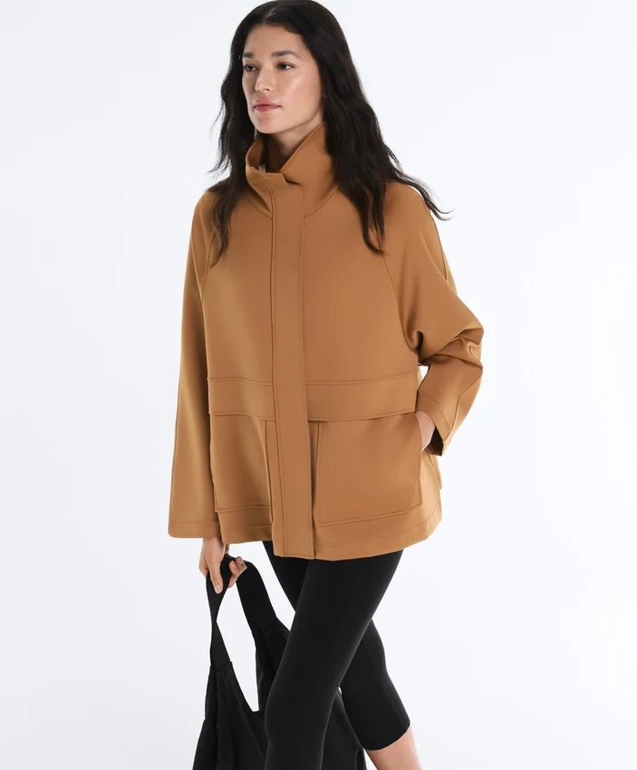 Veste longue effet néoprène Veste longue effet néoprène
