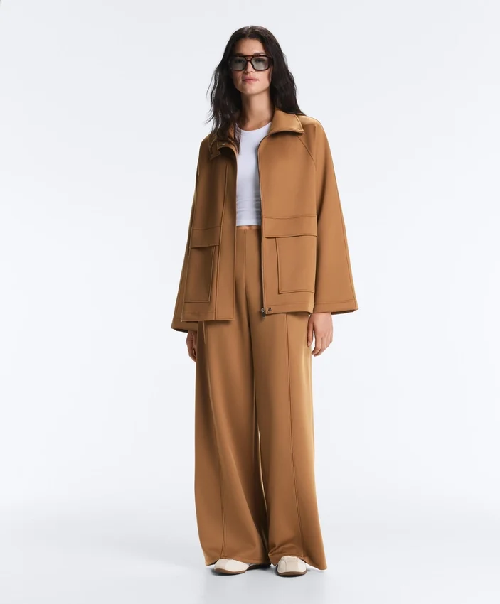 Veste longue effet néoprène Veste longue effet néoprène
