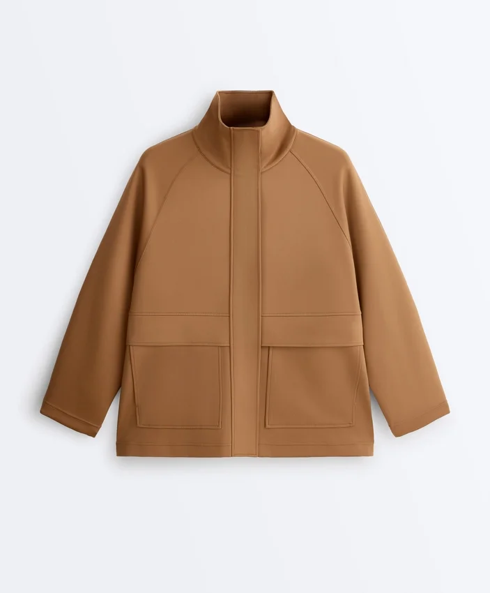 Veste longue effet néoprène Veste longue effet néoprène