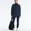 Veste longue en piqué avec passepoil en coton contrasté Veste longue en piqué avec passepoil en coton contrasté