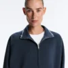Veste longue en piqué avec passepoil en coton contrasté Veste longue en piqué avec passepoil en coton contrasté