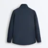 Veste longue en piqué avec passepoil en coton contrasté Veste longue en piqué avec passepoil en coton contrasté