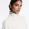 Veste longue à fines rayures avec taille ajustable et modal Soft Touch Veste longue à fines rayures avec taille ajustable et modal Soft Touch