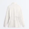Veste longue à fines rayures avec taille ajustable et modal Soft Touch Veste longue à fines rayures avec taille ajustable et modal Soft Touch