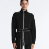 Veste longue à passepoils en modal Soft Touch Veste longue à passepoils en modal Soft Touch