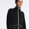 Veste longue à passepoils en modal Soft Touch Veste longue à passepoils en modal Soft Touch