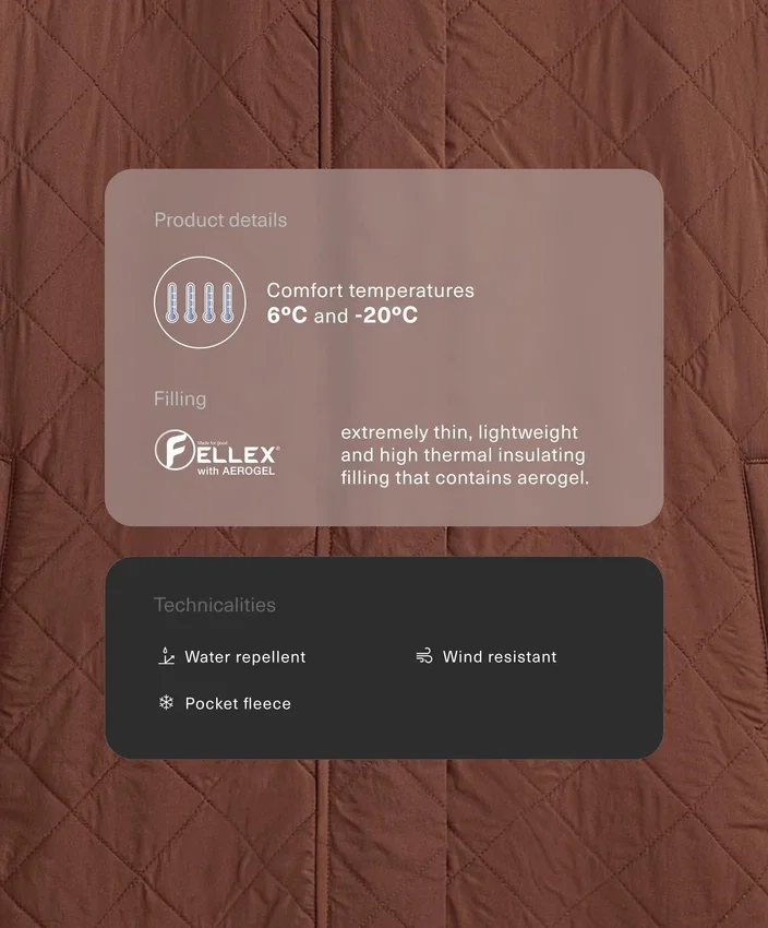 Veste longue rembourrée Fellex® Aerogel hydrofuge Veste longue rembourrée Fellex® Aerogel hydrofuge