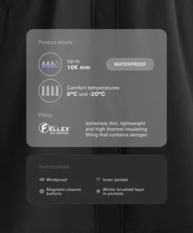 Veste longue rembourrée imperméable Fellex® avec Aerogel 10K