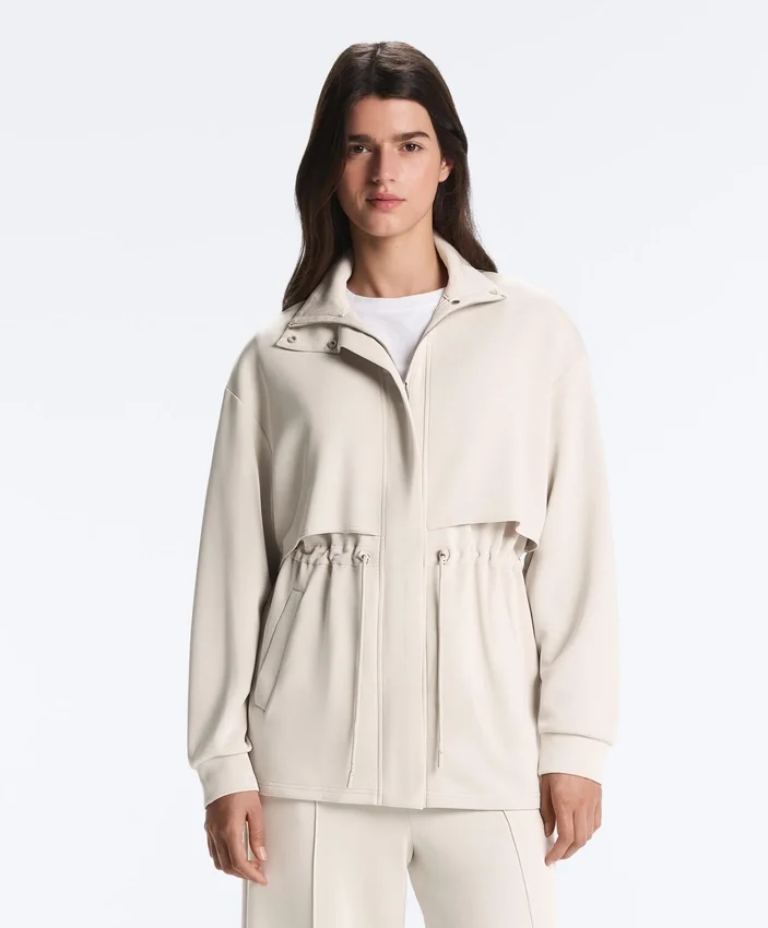 Veste longue Soft Touch avec modal et poches Veste longue Soft Touch avec modal et poches