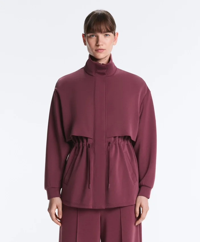 Veste longue Soft Touch avec modal et poches Veste longue Soft Touch avec modal et poches