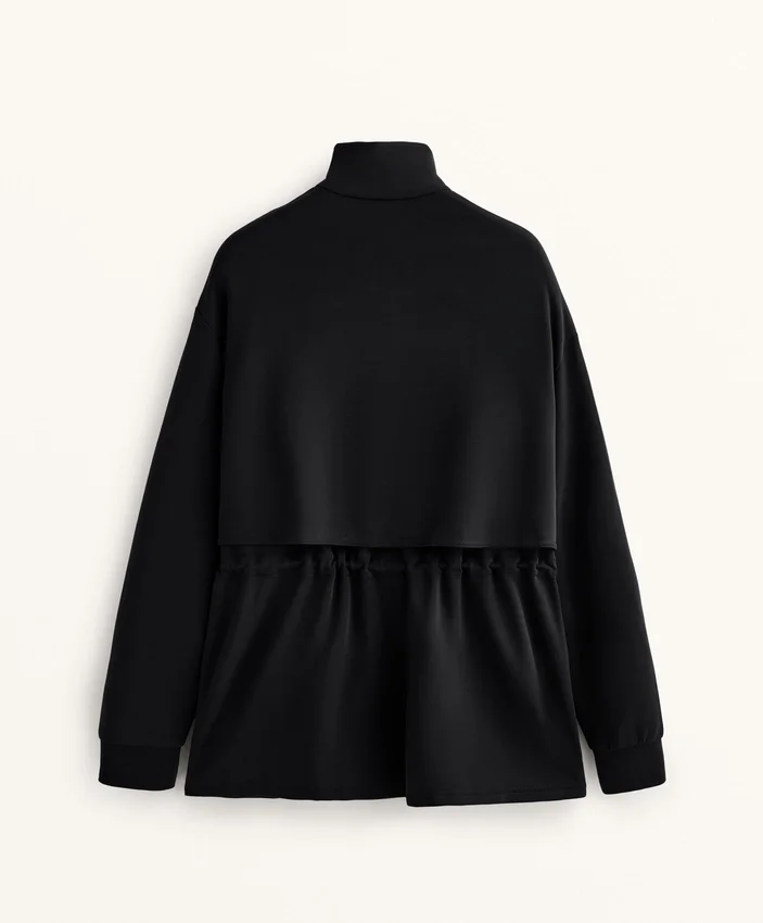 Veste longue Soft Touch avec modal et poches Veste longue Soft Touch avec modal et poches