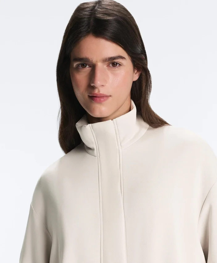 Veste longue Soft Touch avec modal et poches Veste longue Soft Touch avec modal et poches