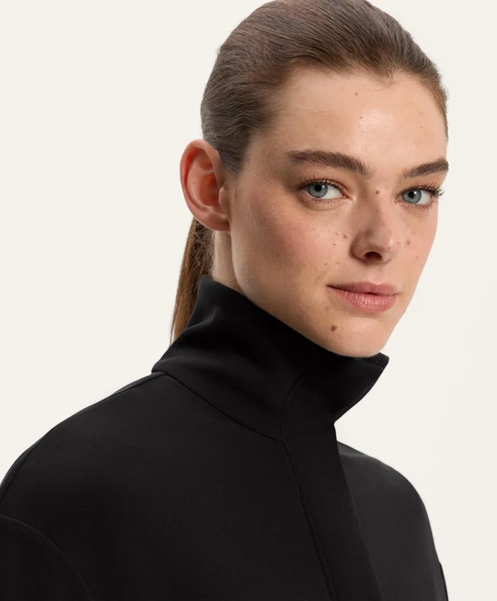 Veste longue Soft Touch avec modal et poches Veste longue Soft Touch avec modal et poches