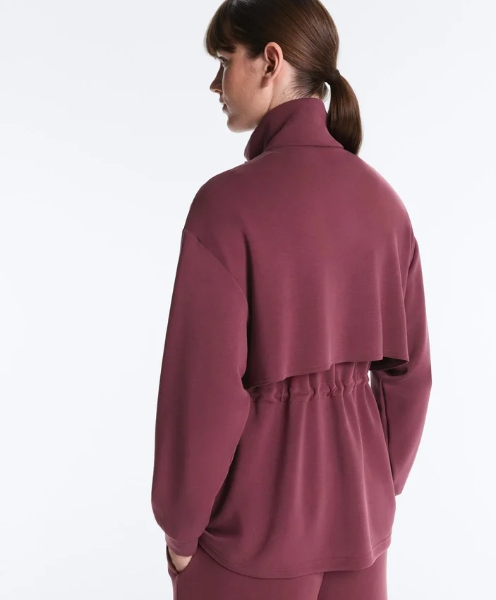 Veste longue Soft Touch avec modal et poches Veste longue Soft Touch avec modal et poches