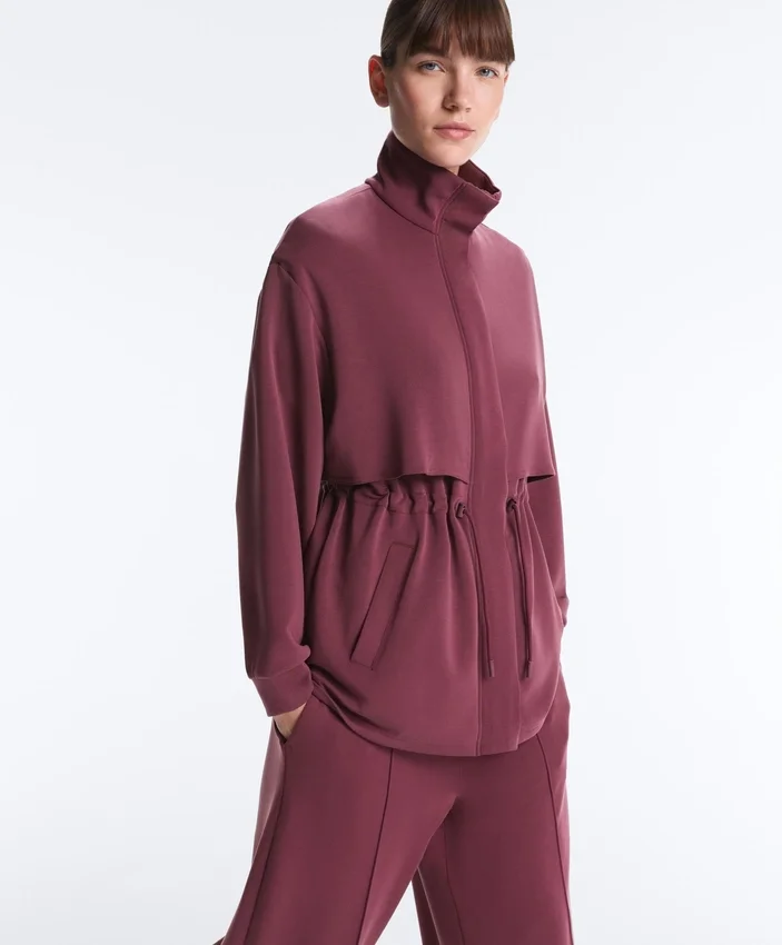 Veste longue Soft Touch avec modal et poches Veste longue Soft Touch avec modal et poches