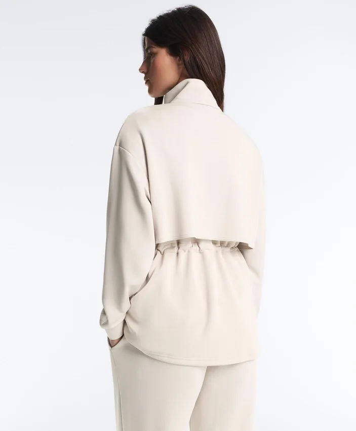 Veste longue Soft Touch avec modal et poches Veste longue Soft Touch avec modal et poches