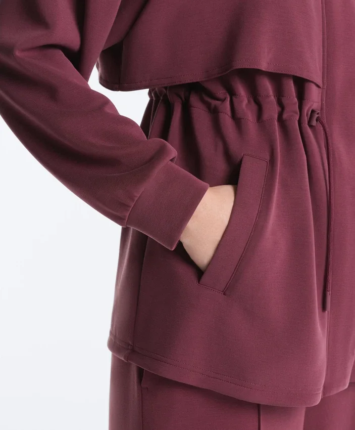 Veste longue Soft Touch avec modal et poches Veste longue Soft Touch avec modal et poches