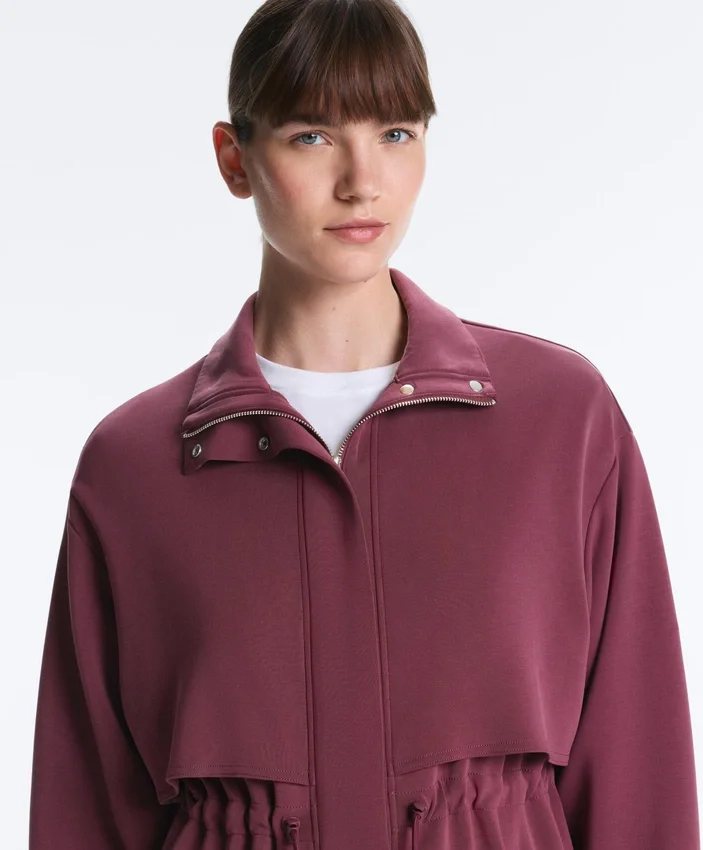 Veste longue Soft Touch avec modal et poches Veste longue Soft Touch avec modal et poches