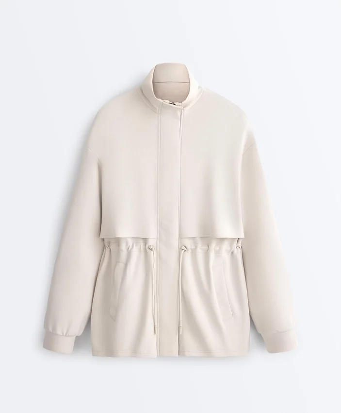 Veste longue Soft Touch avec modal et poches Veste longue Soft Touch avec modal et poches
