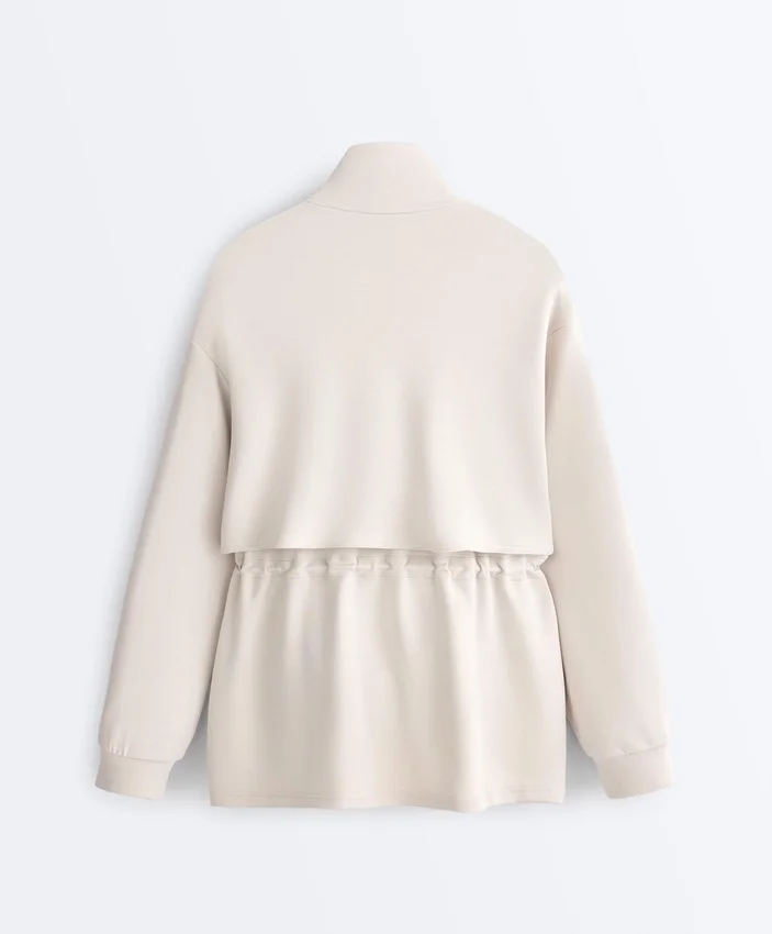 Veste longue Soft Touch avec modal et poches Veste longue Soft Touch avec modal et poches