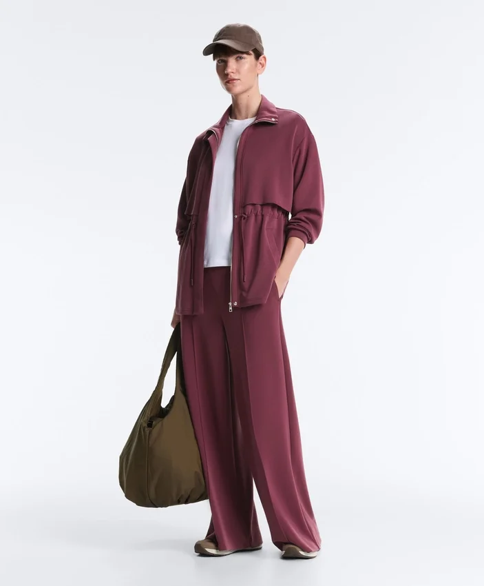 Veste longue Soft Touch avec modal et poches Veste longue Soft Touch avec modal et poches