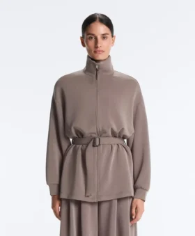 Veste longue style corset avec ceinture en modal Soft Touch