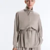 Veste longue style corset avec ceinture en modal Soft Touch Veste longue style corset avec ceinture en modal Soft Touch