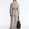 Veste longue style corset avec ceinture en modal Soft Touch Veste longue style corset avec ceinture en modal Soft Touch