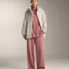Veste longue à taille ajustable et texture rayée
