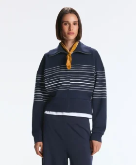 Veste marin rayée Soft Touch en modal