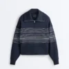 Veste marin rayée Soft Touch en modal