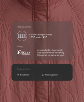 Veste matelassée en Fellex® Aerogel déperlante